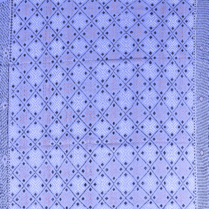 Square Abstract Blue Modern Rug, abs4536blu