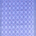 Square Abstract Blue Modern Rug, abs4536blu