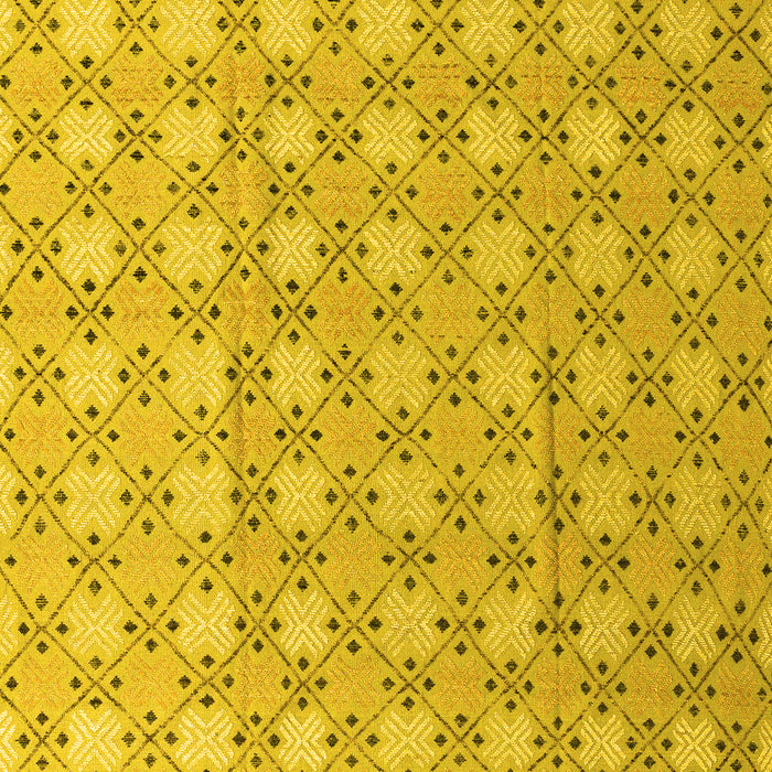 Machine Washable Abstract Yellow Modern Rug, wshabs4536yw