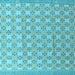 Square Abstract Light Blue Modern Rug, abs4536lblu