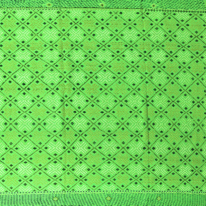 Square Machine Washable Abstract Green Modern Area Rugs, wshabs4536grn