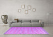 Machine Washable Abstract Purple Modern Area Rugs in a Living Room, wshabs4536pur