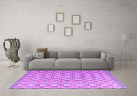 Machine Washable Abstract Purple Modern Rug, wshabs4536pur