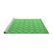 Sideview of Machine Washable Abstract Emerald Green Modern Area Rugs, wshabs4536emgrn