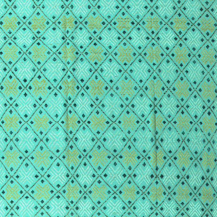 Machine Washable Abstract Turquoise Modern Area Rugs, wshabs4536turq