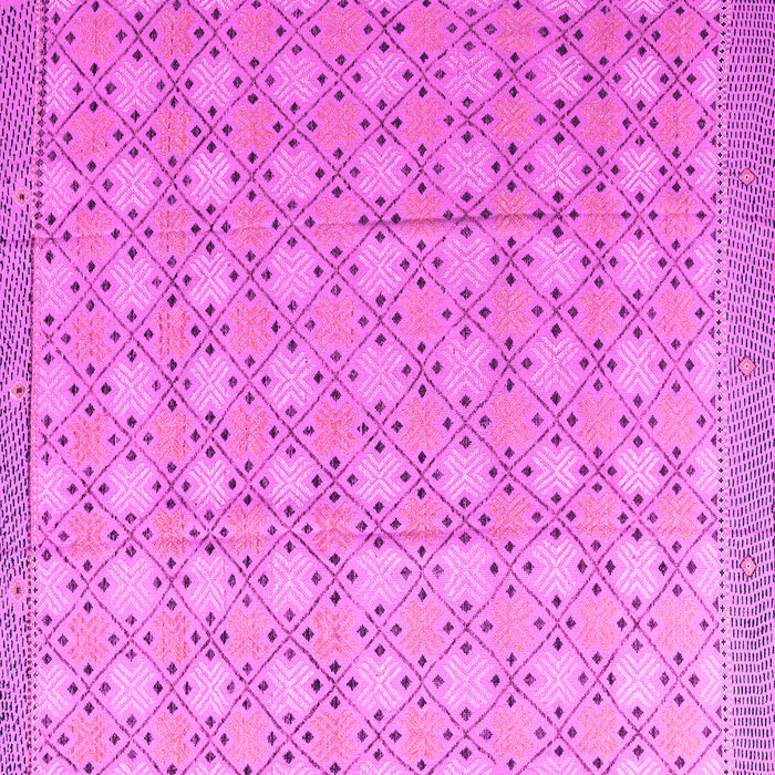Square Abstract Pink Modern Rug, abs4536pnk