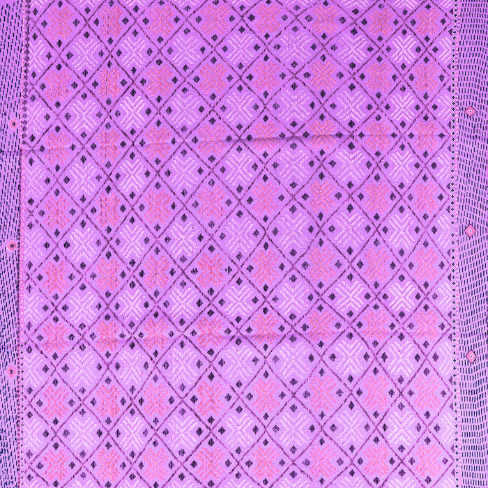 Square Machine Washable Abstract Purple Modern Area Rugs, wshabs4536pur
