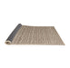 Sideview of Abstract Dark Almond Brown Modern Rug, abs4537