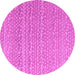 Round Abstract Pink Modern Rug, abs4537pnk