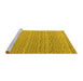 Sideview of Machine Washable Abstract Yellow Modern Rug, wshabs4537yw