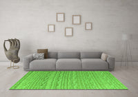 Machine Washable Abstract Green Modern Rug, wshabs4537grn