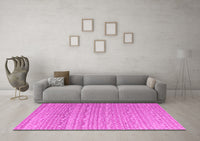 Machine Washable Abstract Pink Modern Rug, wshabs4537pnk