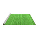 Sideview of Machine Washable Abstract Green Modern Area Rugs, wshabs4537grn