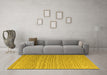 Machine Washable Abstract Yellow Modern Rug in a Living Room, wshabs4537yw