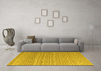 Machine Washable Abstract Yellow Modern Rug, wshabs4537yw