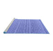 Sideview of Machine Washable Abstract Blue Modern Rug, wshabs4537blu