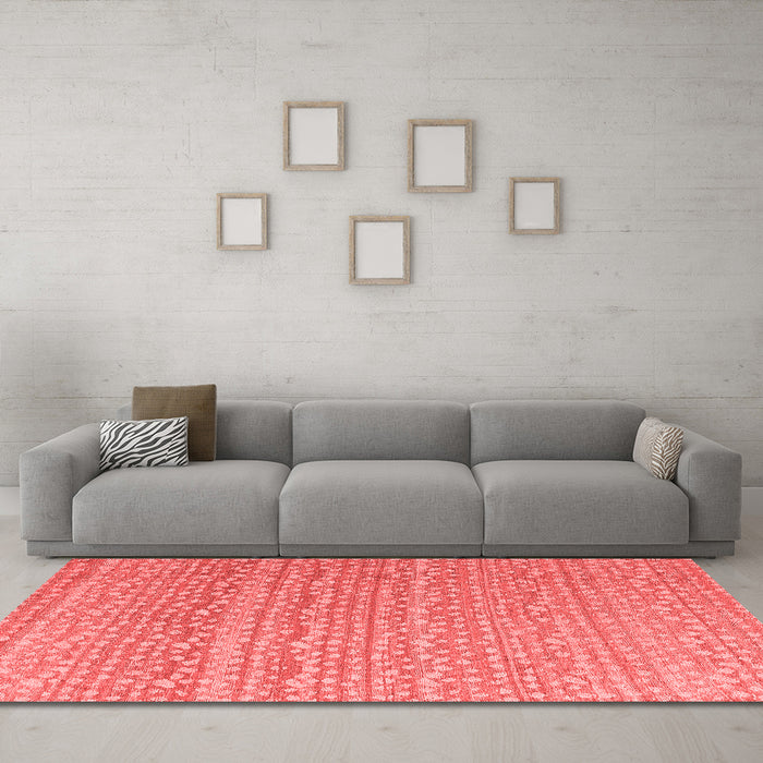 Modern Red Washable Rugs