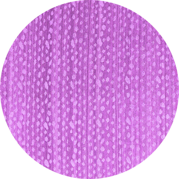 Round Machine Washable Abstract Purple Modern Area Rugs, wshabs4537pur