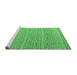 Sideview of Machine Washable Abstract Emerald Green Modern Area Rugs, wshabs4537emgrn