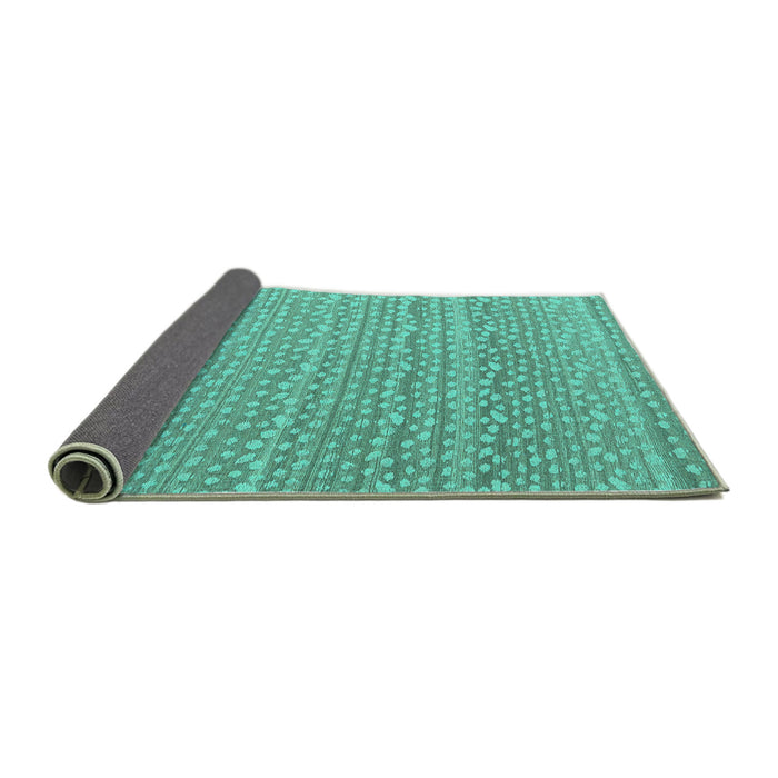 Sideview of Abstract Turquoise Modern Rug, abs4537turq