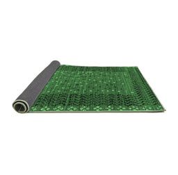 Sideview of Abstract Emerald Green Modern Rug, abs4538emgrn