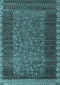 Abstract Light Blue Modern Rug, abs4538lblu