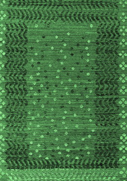 Abstract Emerald Green Modern Rug, abs4538emgrn
