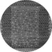 Round Machine Washable Abstract Gray Modern Rug, wshabs4538gry