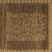 Square Abstract Brown Modern Rug, abs4538brn