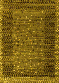 Abstract Yellow Modern Rug, abs4538yw