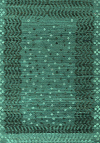 Abstract Turquoise Modern Rug, abs4538turq