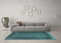 Machine Washable Abstract Light Blue Modern Rug, wshabs4538lblu