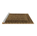 Sideview of Machine Washable Abstract Brown Modern Rug, wshabs4538brn