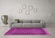 Machine Washable Abstract Pink Modern Rug in a Living Room, wshabs4538pnk