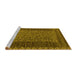 Sideview of Machine Washable Abstract Yellow Modern Rug, wshabs4538yw