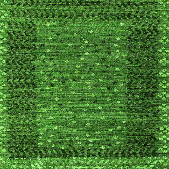 Square Machine Washable Abstract Green Modern Area Rugs, wshabs4538grn