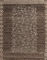 Machine Washable Abstract Bakers Brown Rug, wshabs4538