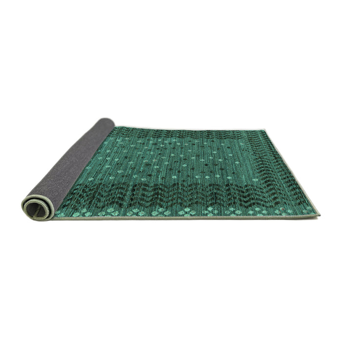 Sideview of Abstract Turquoise Modern Rug, abs4538turq