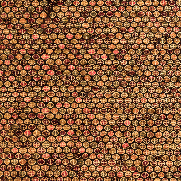 Square Abstract Orange Modern Rug, abs4539org