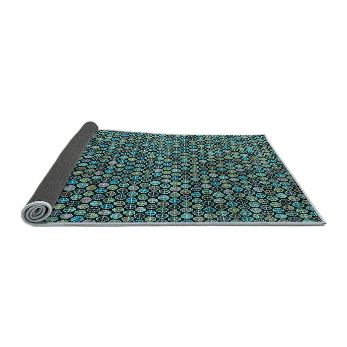 Sideview of Abstract Light Blue Modern Rug, abs4539lblu