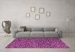 Machine Washable Abstract Pink Modern Rug in a Living Room, wshabs4539pnk