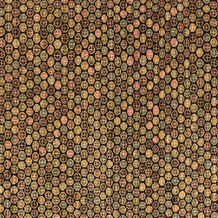 Square Abstract Brown Modern Rug, abs4539brn