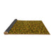 Sideview of Abstract Yellow Modern Rug, abs4539yw