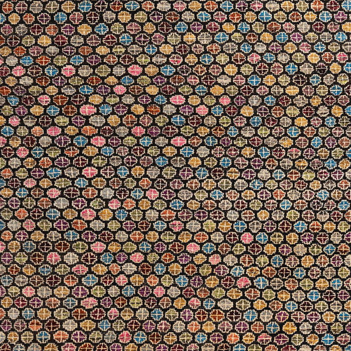 Square Machine Washable Abstract Night Red Rug, wshabs4539