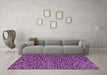 Machine Washable Abstract Purple Modern Area Rugs in a Living Room, wshabs4539pur