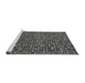 Sideview of Machine Washable Abstract Gray Modern Rug, wshabs4539gry