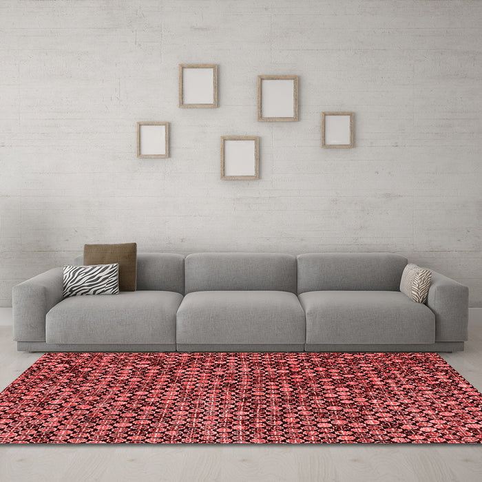 Modern Red Washable Rugs