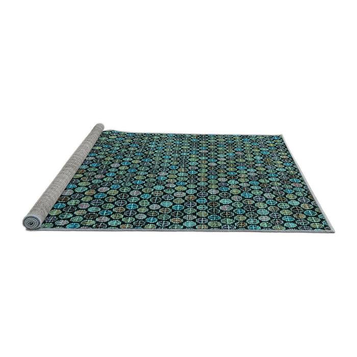 Sideview of Machine Washable Abstract Light Blue Modern Rug, wshabs4539lblu