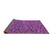 Sideview of Abstract Purple Modern Rug, abs4539pur