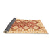 Sideview of Oriental Orange Traditional Rug, abs453org